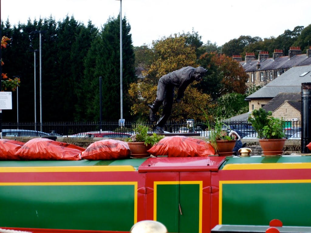 Freddie Trueman Statue, Canal Basin, Skipton by Ruth Craine