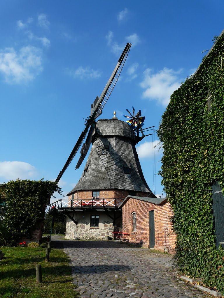 Germany_Mecklenburg_Malchow_Bobsin'sche Stadtmühle_dutch octagonal windmill with revolving cap and platform_Galerieholländer-Windmühle_P1170788.JPG by George Charleston