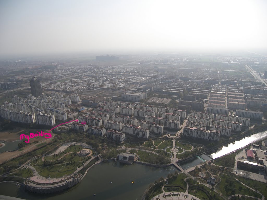 The view looking south from the TV tower in Shijiazhuang, copyright Melissa Donaghue by Melissa Donaghue