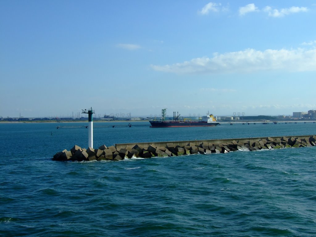 View on the harbour, Dunkerque, France by Slawomir Purzycki