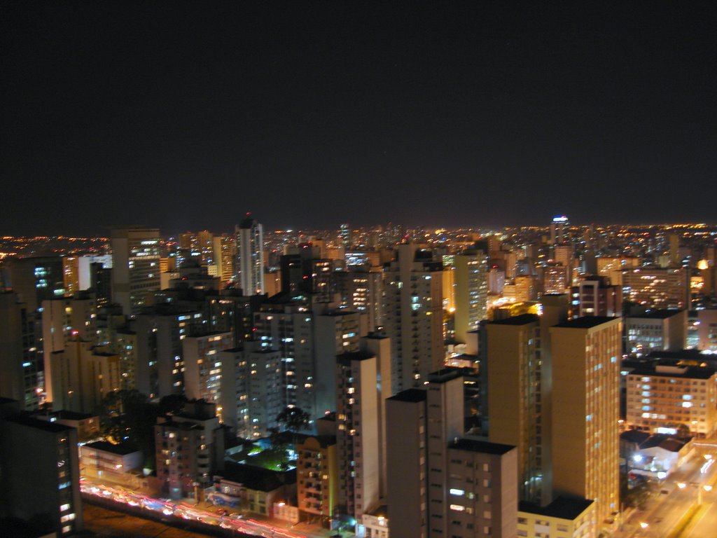 Vista Noturna Centro da Cidade Curitiba by marinamaral