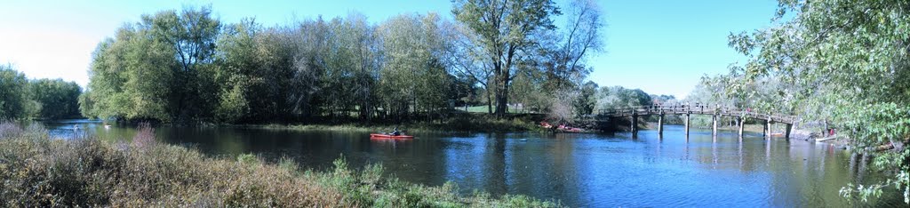 Panorama of the Old North Bridge and the Concord River by reallyasi9