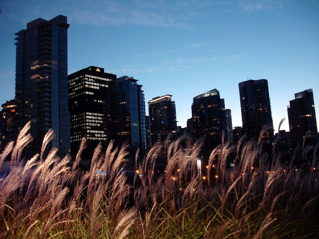 Downtown Vancouver in the evening hours by Juergen Neumann