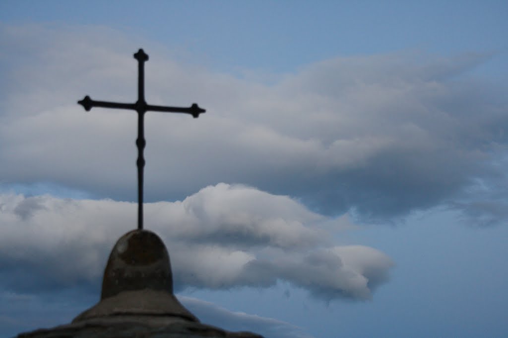 The tower top of Karakallou monastery by Christos Polizoidis