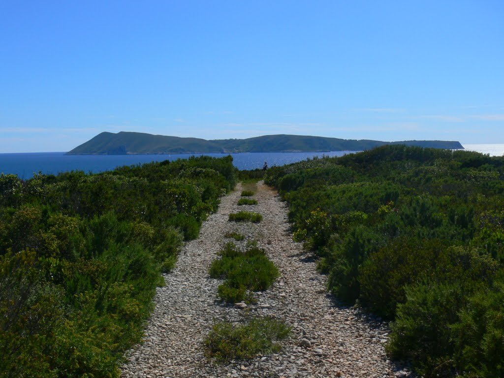 A view to Bisevo island from Stupisce peninsula on Vis island by rskotak