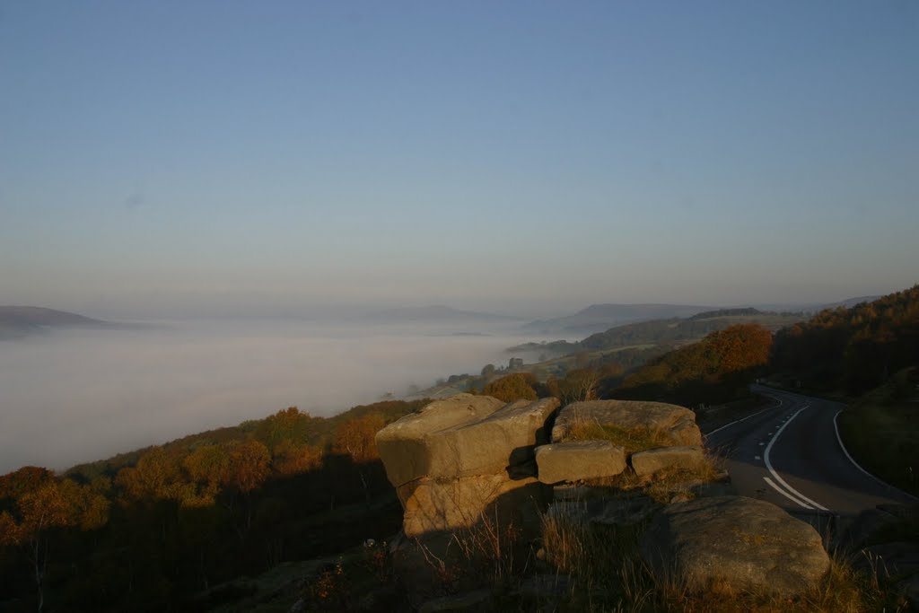 Mist filling the Hope Valley, from Surprise View, Hathersage by davew@tidza