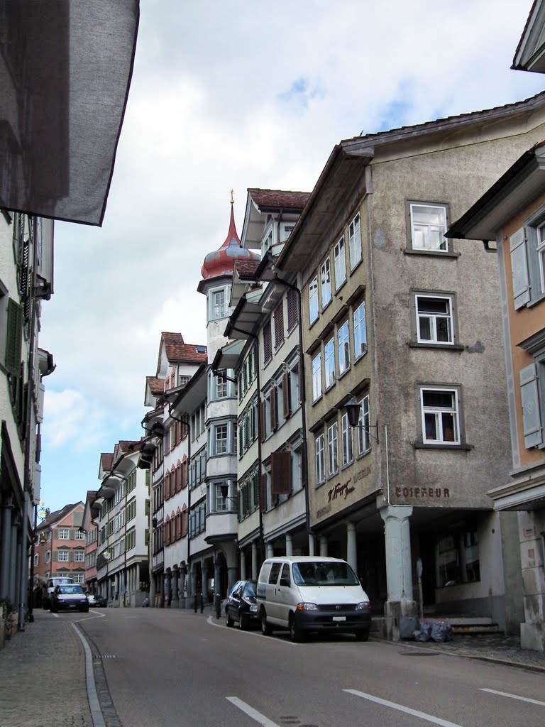 Hauptgasse Lichtensteig , rechte Seite, by LydiaHaabKrummenauCH