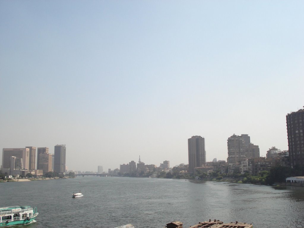 The Nile  ( from Imbaba bridge ) by Moh. Helal