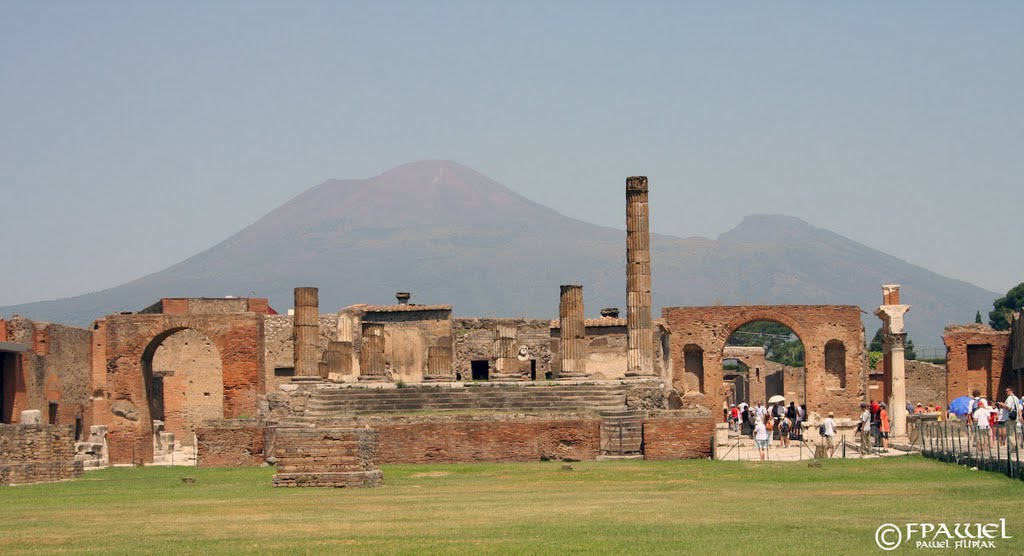 Ancient Pompei, view of Vesuvio by FPawel