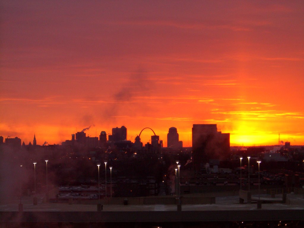 Saint Louis Downtown Sunrise by ray3581m