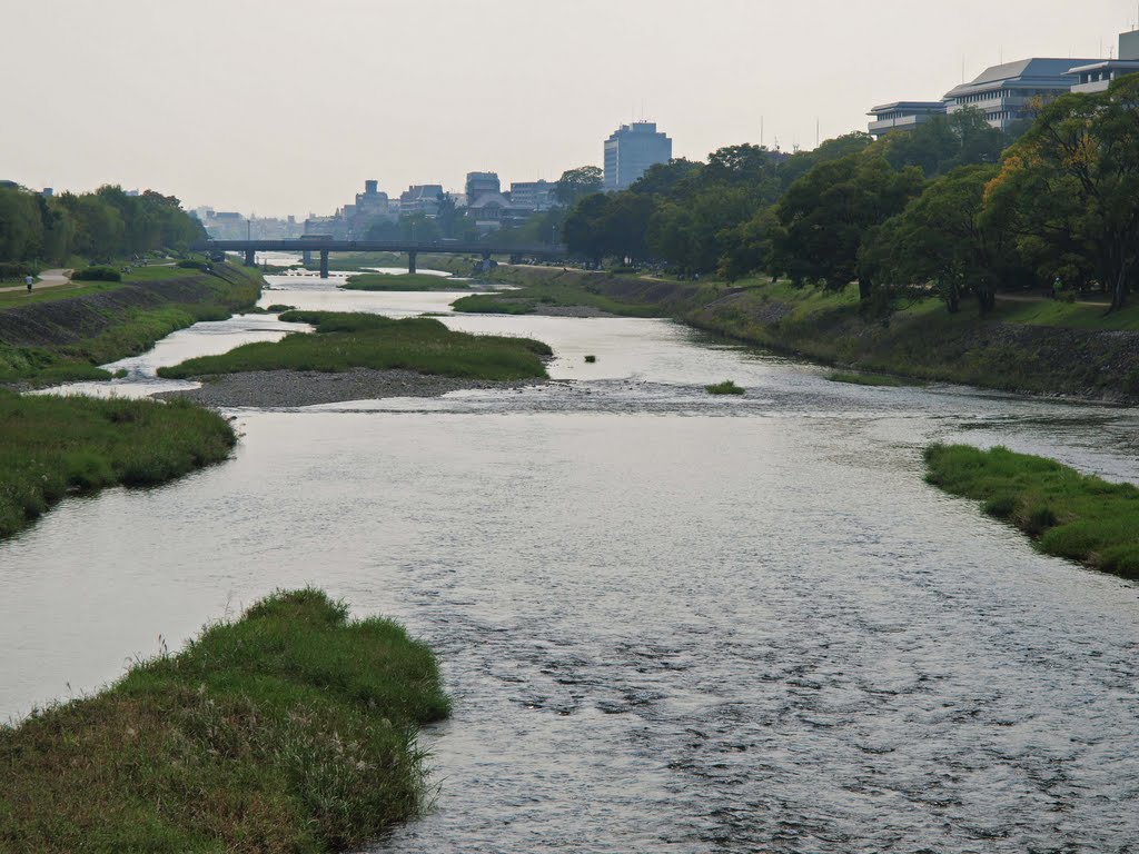 Japan, Kyoto, Kamo Gawa River by Jan Astner