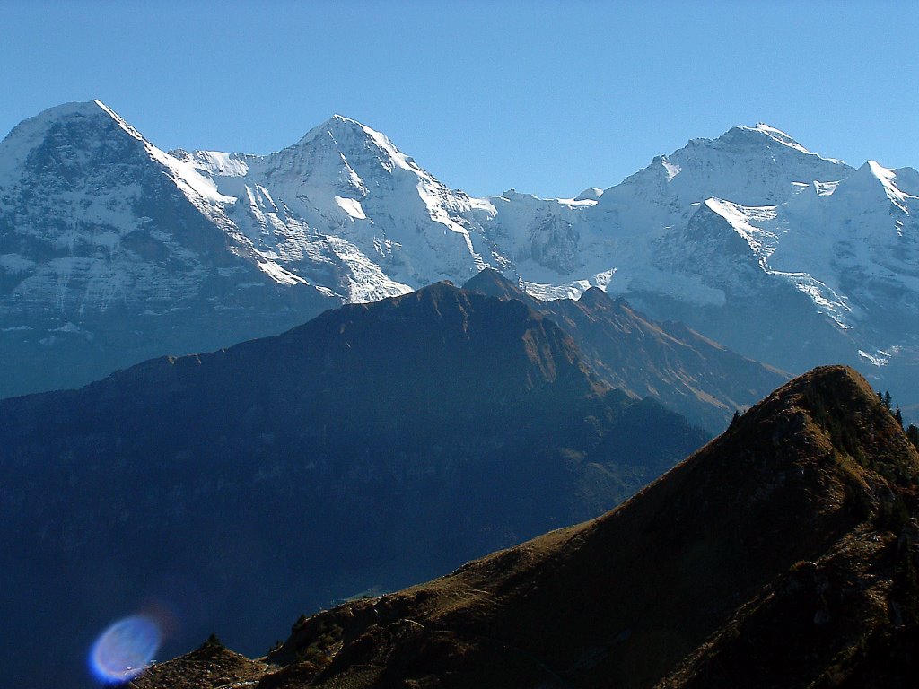 Eiger, Mönch, Jungfrau from Schynige Platte by Andreas Fischer (Lin…