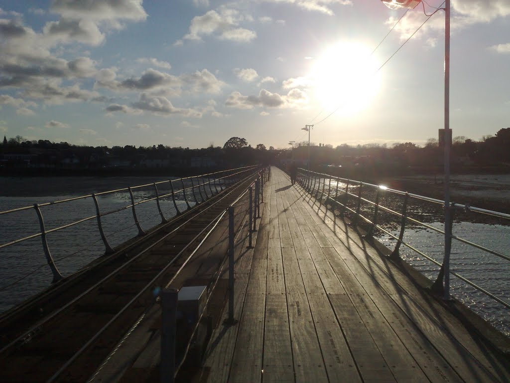 Hythe pier, looking towards Hythe by thelaird1