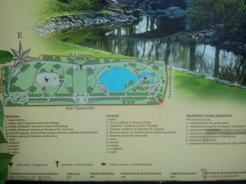 Plan Parku Ujazdowskiego/ Ujazdowski Park plan by GeorgeM