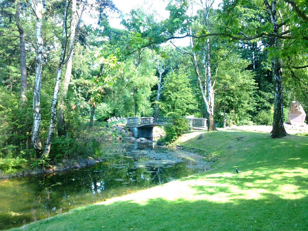 Widok mostku w słoneczny dzień/ Small bridge during sunny day by GeorgeM