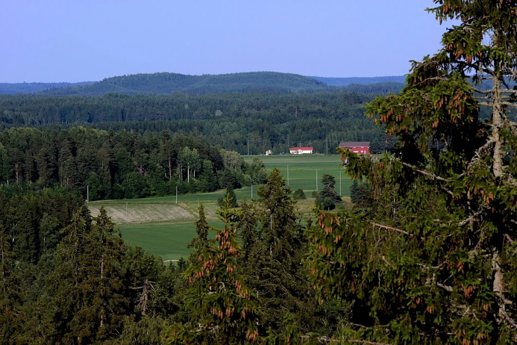 Maisema Hakoisten Linnavuorelta. by Ilkka T. Korhonen