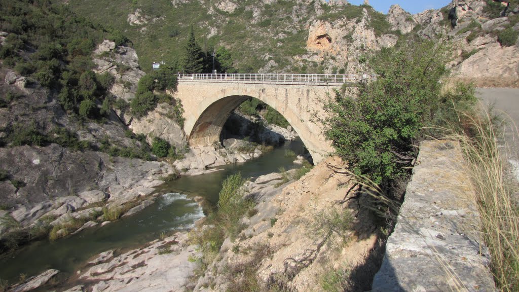 Brücke über den Fluß „La Berre“ bei Ripaud/Südfrankreich by hfrankdm