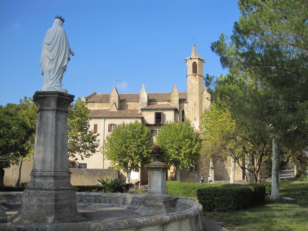 Wallfahrtskirche Notre Dame de Marceille aus dem 14. Jahrh. in Limoux/Südfrankreich by hfrankdm