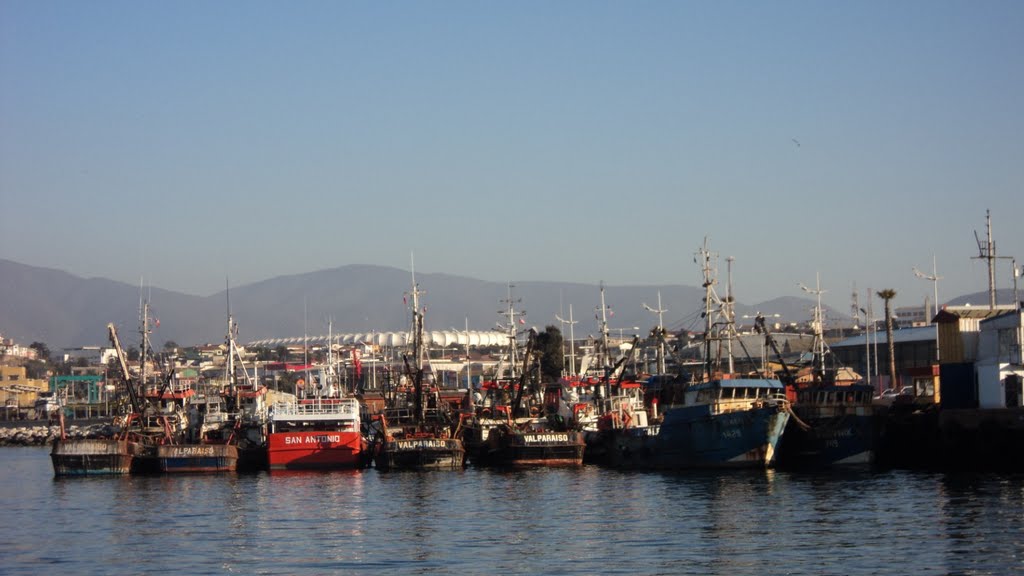 Goletas en el Puerto de Coquimbo r.c.a. by Rafael Castillo