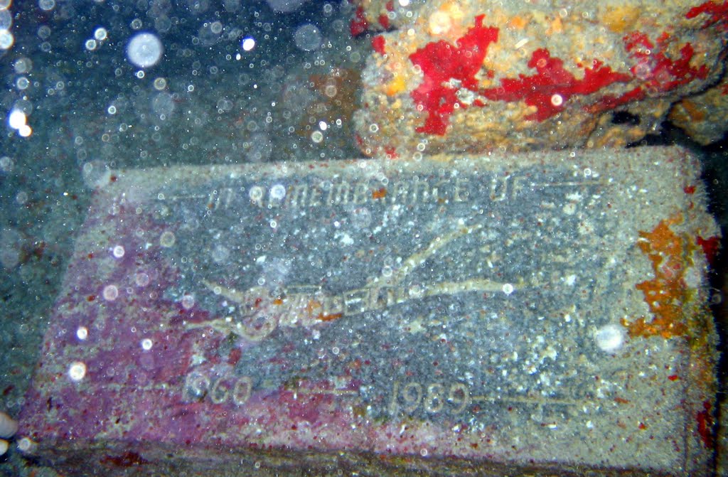 Underwater plaque by John W. Berger