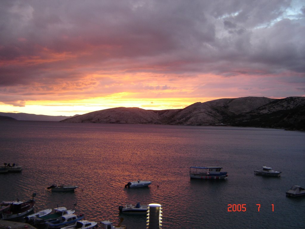 Sunset at Stara Baska by Akos