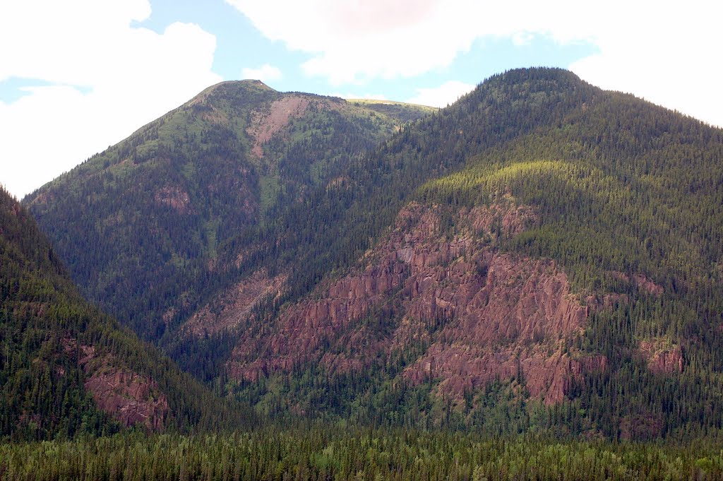 Mountain view along the Alaska Highway near Muncho Lake - British Columbia, Canada by Scotch Canadian