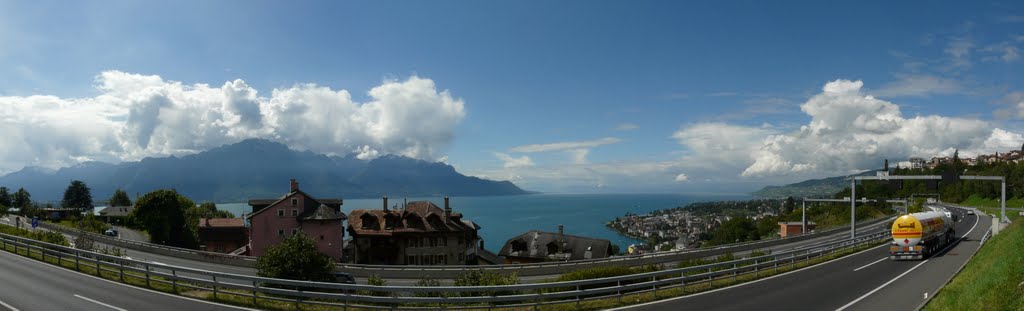 Geneva lake near Montreux by Ilia Vin.