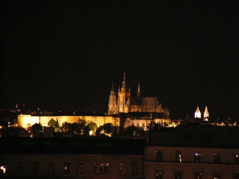 View to the St. Vit cathedral at night by timarkh