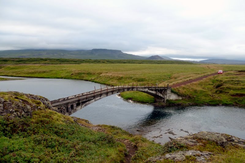 Rotten Bridge over Haffjarðará by antenna