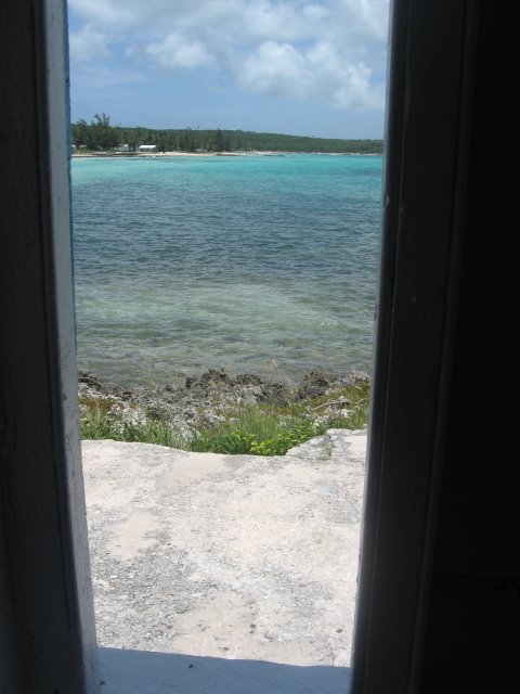 Looking out Wesley Methodist Church window, Governor's Harbour by srvrtk