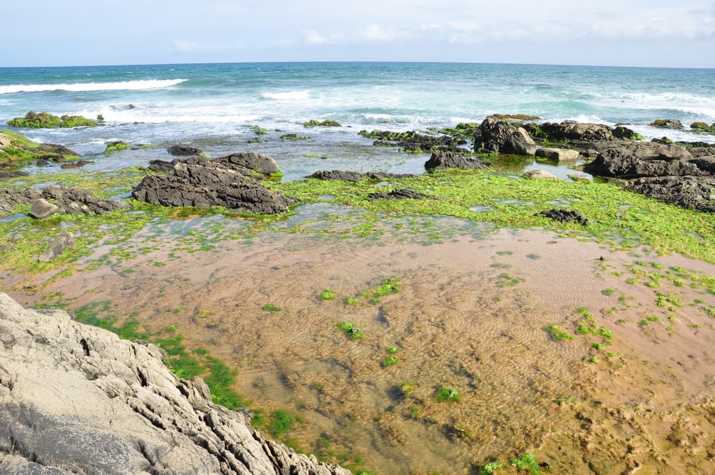 Pedras na Praia de Itapuã ao lado do farol. Outubro de 2010. by Wagner Rocha