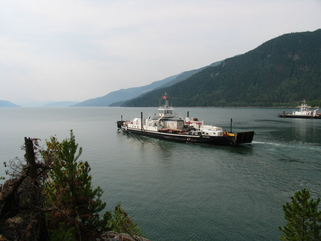 Ferry at Shelter Bay on Upper Arrow Lake 2007 by DigitalCyclist