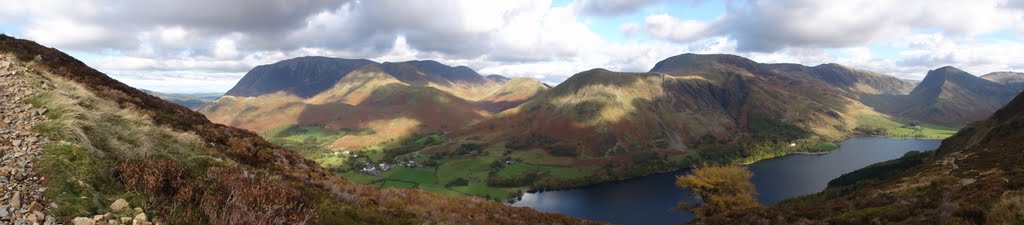 Panoramic View of Buttermere, Lake District by throzen