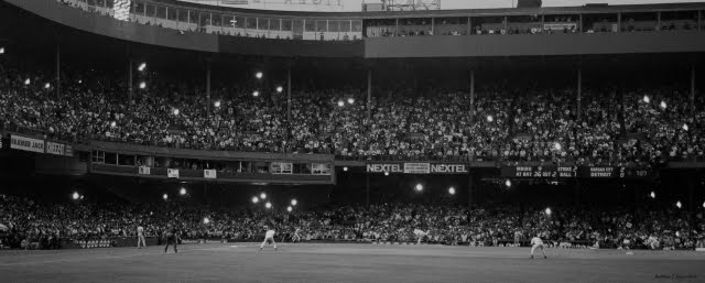 Last Inning at Tiger Stadium black and white by MattBag