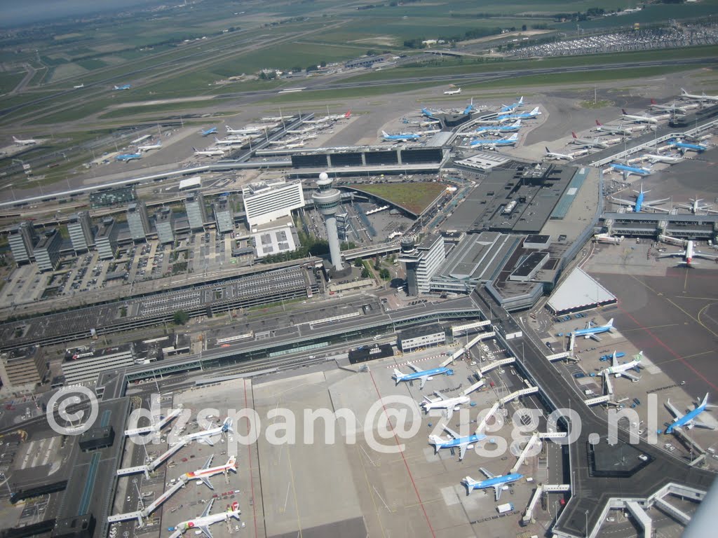 Schiphol from the air by DZSPAM