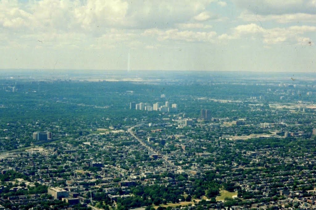 The Specatcular City View to the West From the CN Tower in Toronto Aug '01 by David Cure-Hryciuk