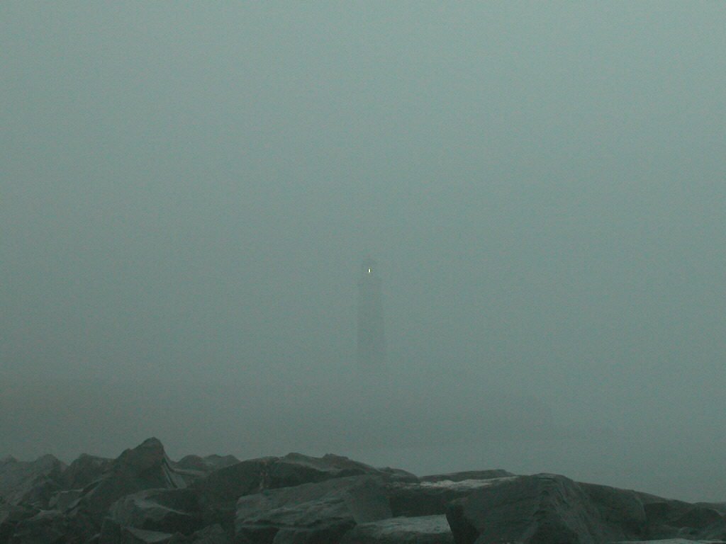 Gaspesie Le phare de Cap Desrosiers by Denis Bernier