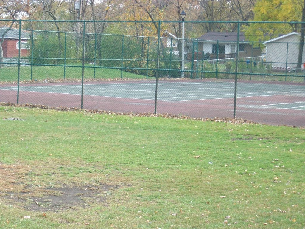 Zoomed in Tennis Courts by Katie Sarno 