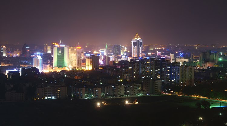 Night scene of urban district-Zhenjiang by spacetraveler007