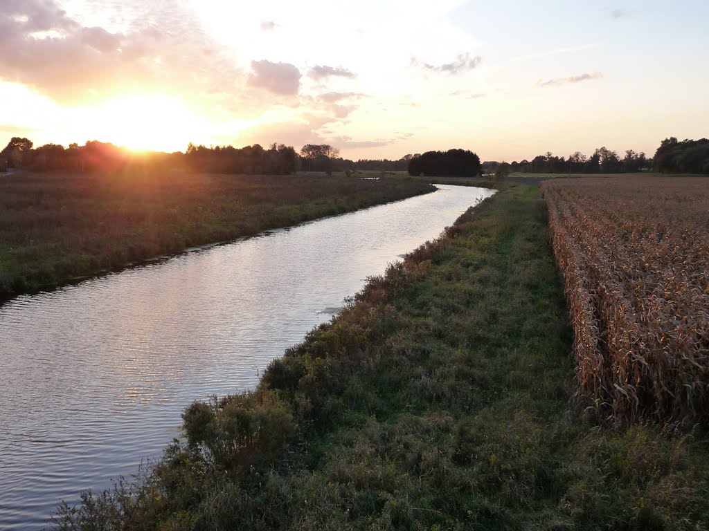 Olfen - Sonnenuntergang Stever by F.Kiefer