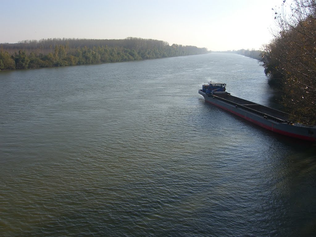 View from the bridge on the river Tisa by srki56