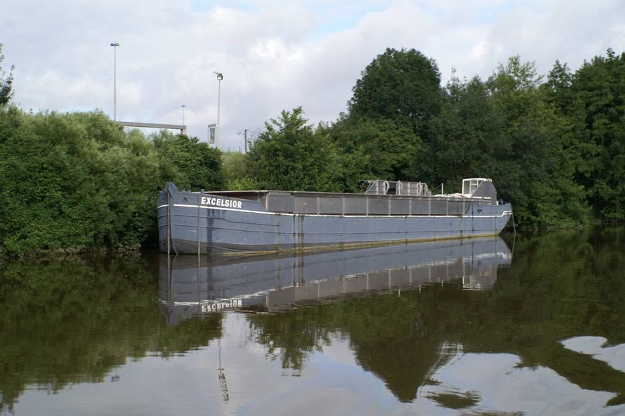 Barge near Le Mans by falconer Dave Long