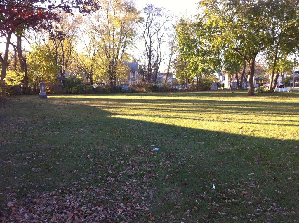 Back of cemetery looking out by Bsellers