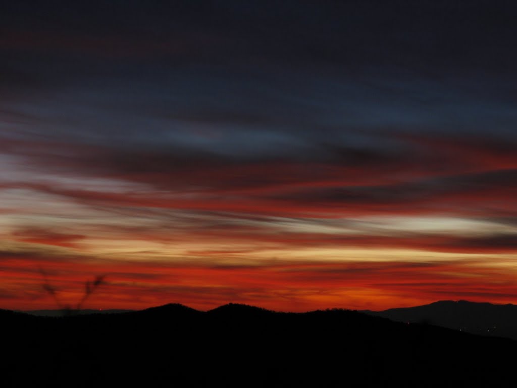 End of hike at Brown Mountain Overlook. An hour after sunset, it was effectively night. 15 second exposure, f2.0 by rootboy