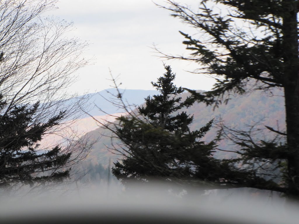 Heavy haze over the Great Smokey Mountains, taken from Foot Hills Parkway, North Carolina....USA by Sarah O