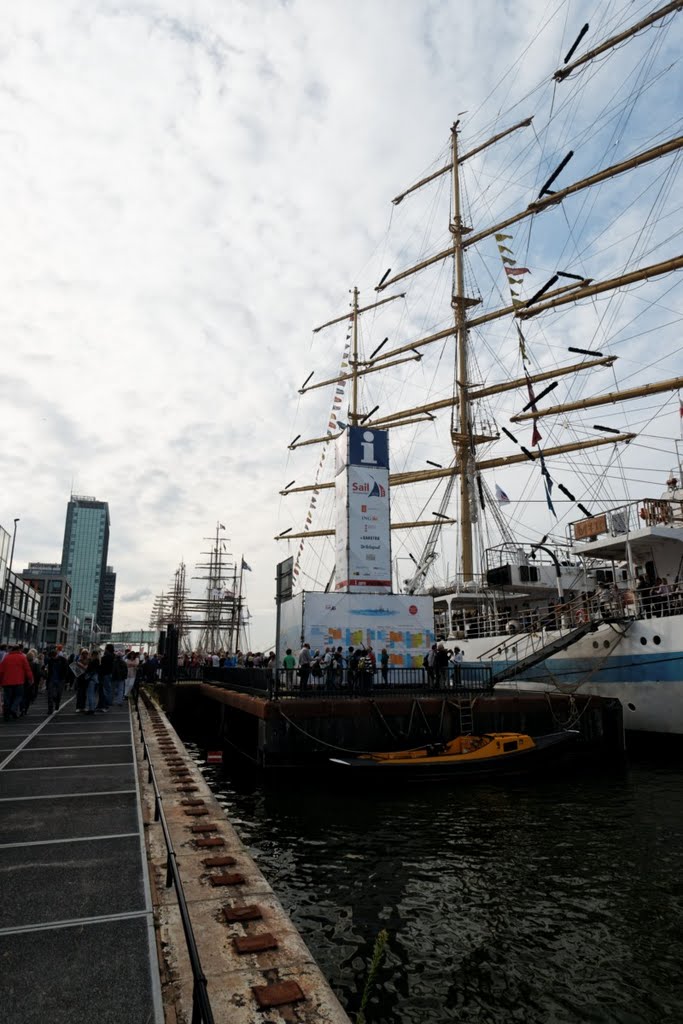 Sail Amsterdam - Veemkade - View WNW on Tall Ship Mir by txllxt TxllxT