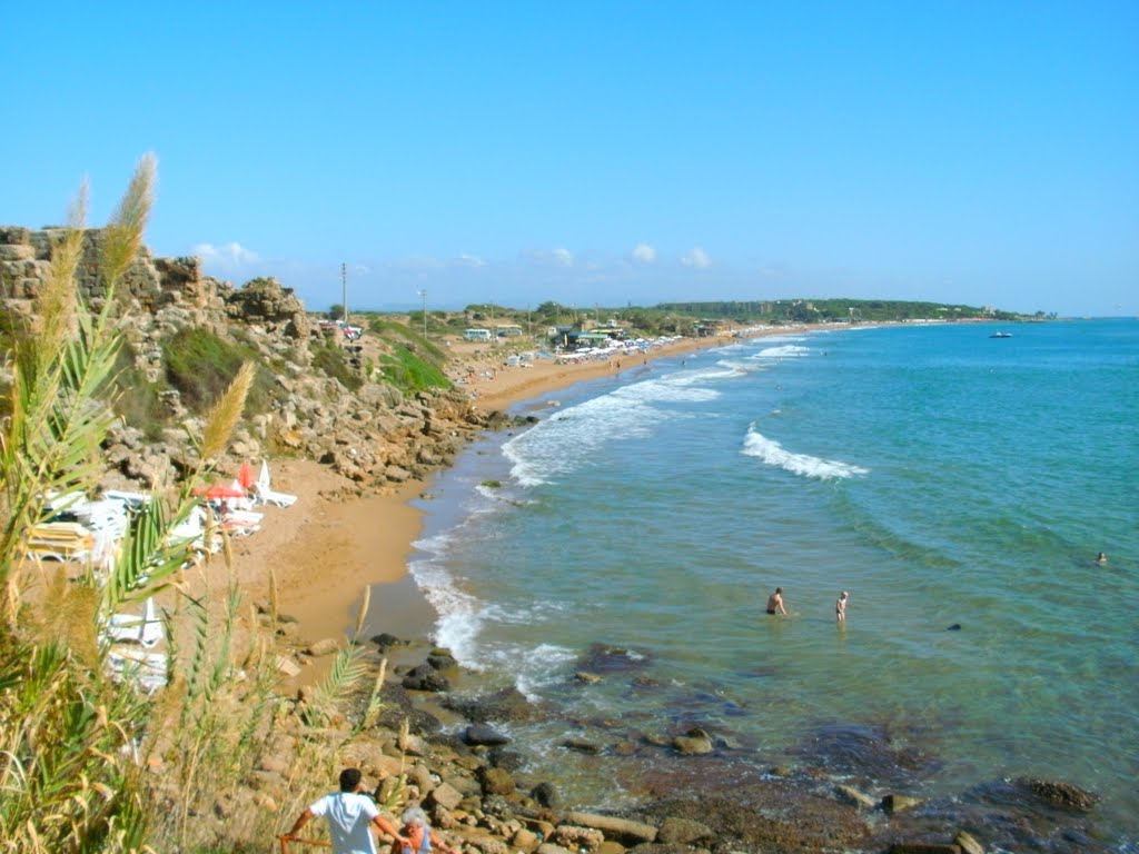 Türkei Mittelmeerküste Side - der Stadtstrand by Gottfried Hoffmann -…