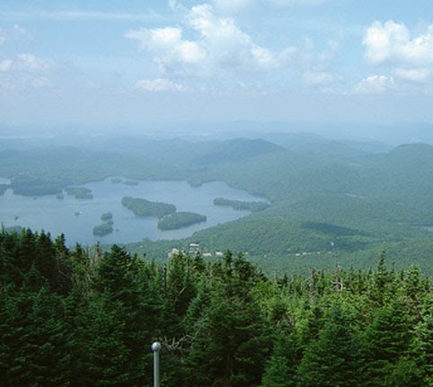 Blue Mountain Lake - view from Blue Mountain fire tower by Bike the Byways