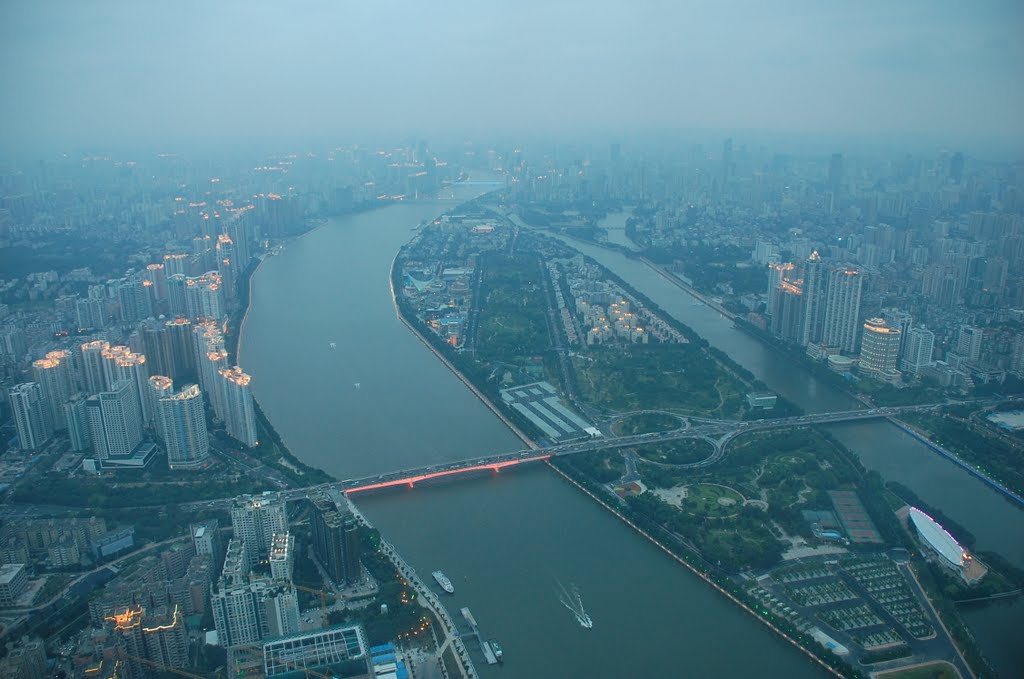 Panoramic View from Canton Tower (West) by Jorge Martinez R