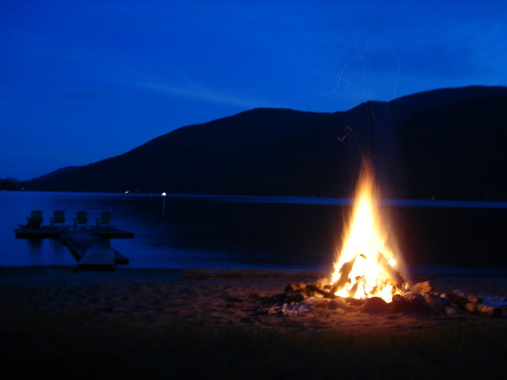 Christina lake bonfire by Jfry